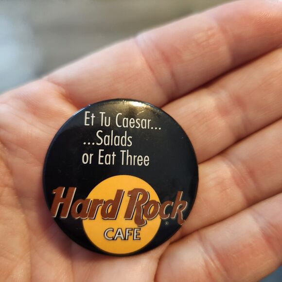 Hard Rock Jewelry - Rare Vintage Hard Rock Cafe Pin Button "Et Tu Caesar"